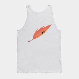 Happy Falling Autumn Leaf Illustration Tank Top